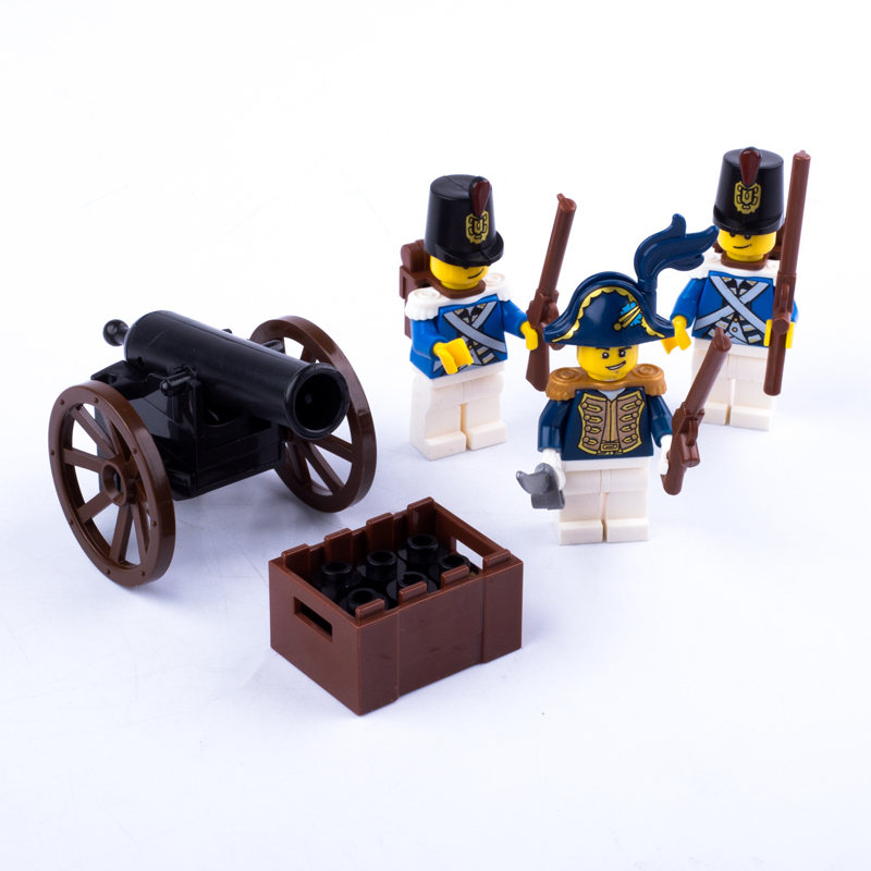MOC Medieval Soldiers Minifigures Artillery Building Blocks Cannon Qing Dynasty Army Military Weapon Parts Bricks Model Toys
