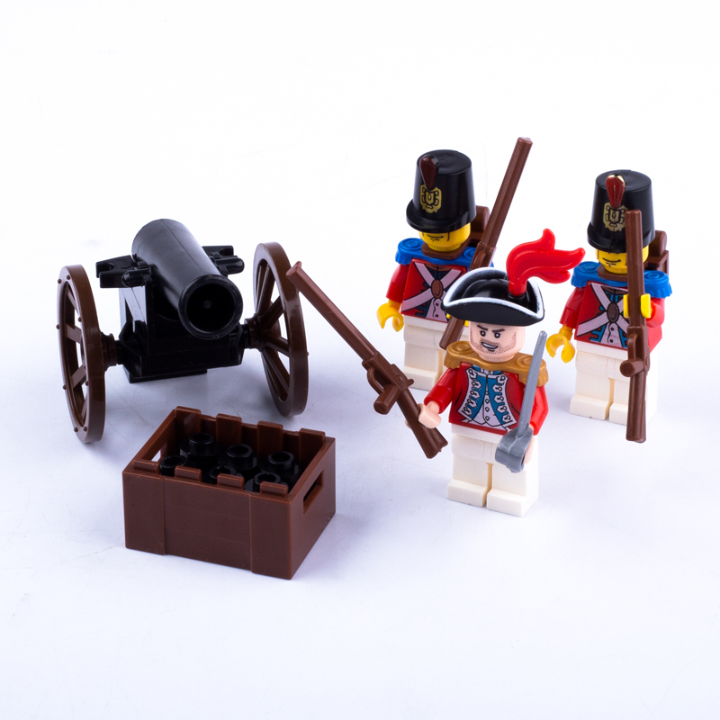 MOC Medieval Soldiers Minifigures Artillery Building Blocks Cannon Qing Dynasty Army Military Weapon Parts Bricks Model Toys