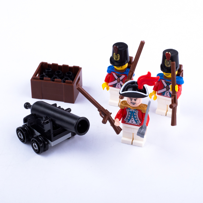 MOC Medieval Soldiers Minifigures Artillery Building Blocks Cannon Qing Dynasty Army Military Weapon Parts Bricks Model Toys
