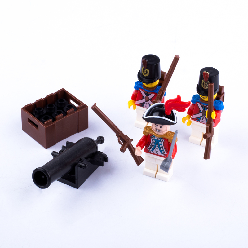 MOC Medieval Soldiers Minifigures Artillery Building Blocks Cannon Qing Dynasty Army Military Weapon Parts Bricks Model Toys