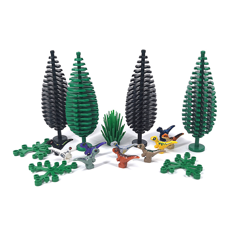 MOC Animal Series Minifigures Dinosaur Building Blocks DIY Jurassic Park Tyrannosaurus Parts Bricks Modle Toys Compatible 33030 33050