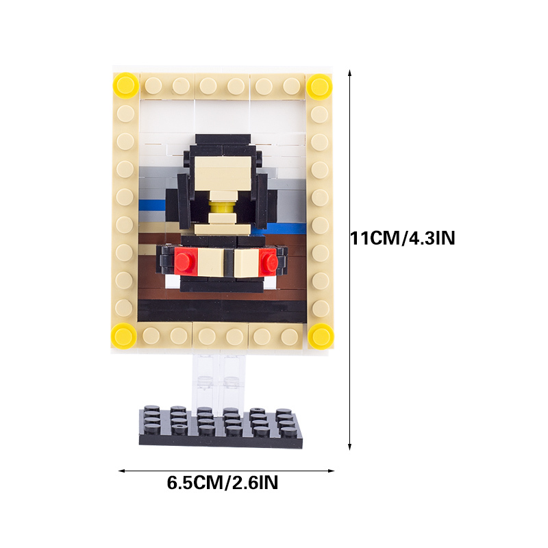 MOC World Famous Paintings Building Blocks Mona Lisa Minifigures Vinci Van Gogh Masterpiece Sunflower Brick Model Toys For Kids