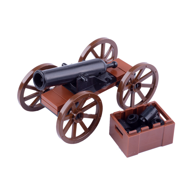 MOC Medieval Soldiers Minifigures Artillery Building Blocks Cannon Qing Dynasty Army Military Weapon Parts Bricks Model Toys