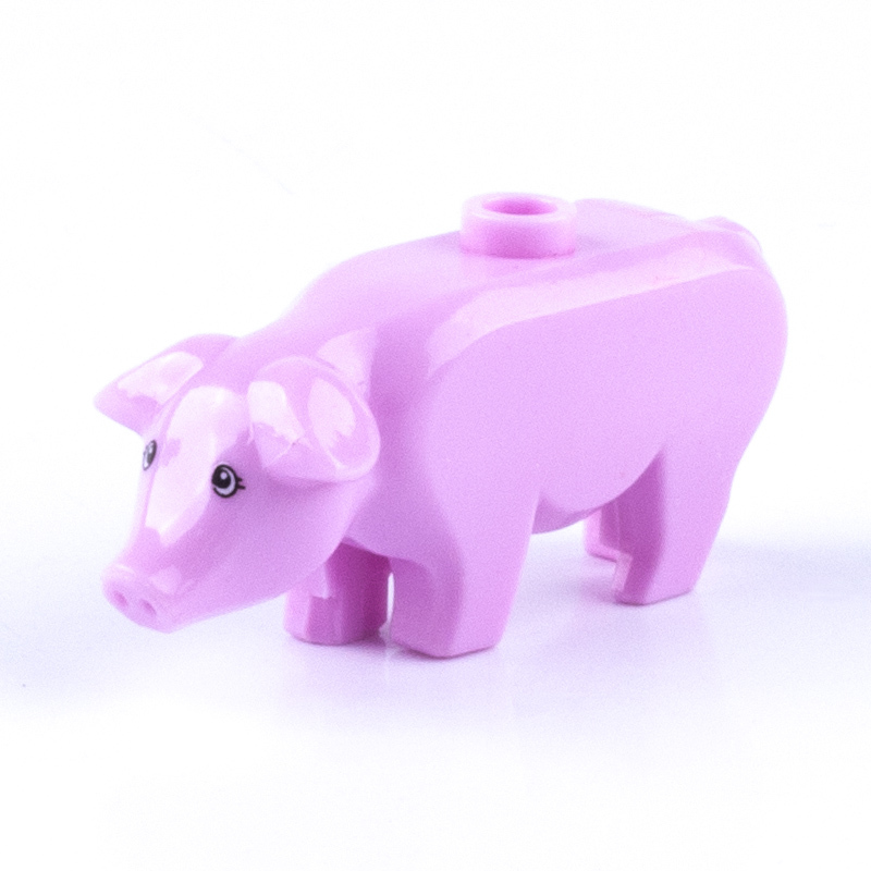 MOC City Animal Series Minifigures Pigs Building Blocks DIY Farm Zoo Accessories Bricks Modle Toys For Children Compatible 87621