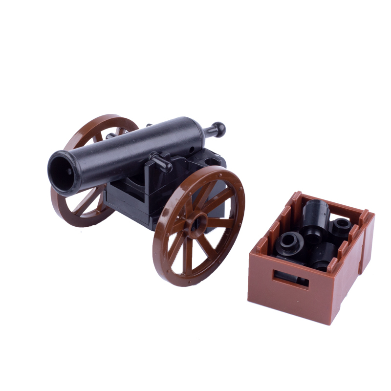 MOC Medieval Soldiers Minifigures Artillery Building Blocks Cannon Qing Dynasty Army Military Weapon Parts Bricks Model Toys