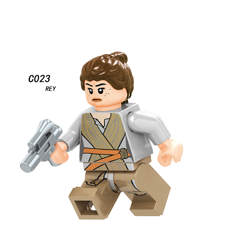 C023-030 Star Wars Minifigures Building Blocks Rey Skywalker First Order Official Sabine Wren Ahsoka Tano Kit Fisto Stormtrooper Action Mini Figures Assemble MOC DIY Weapon Game Bricks Educational Toys Gift for Children Boys Kids