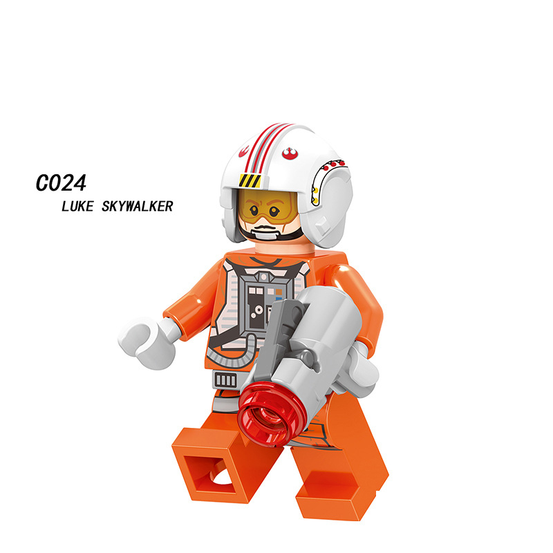 C023-030 Star Wars Minifigures Building Blocks Rey Skywalker First Order Official Sabine Wren Ahsoka Tano Kit Fisto Stormtrooper Action Mini Figures Assemble MOC DIY Weapon Game Bricks Educational Toys Gift for Children Boys Kids