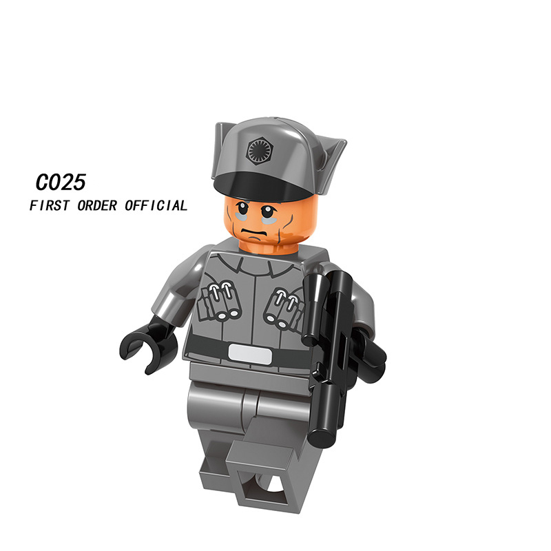 C023-030 Star Wars Minifigures Building Blocks Rey Skywalker First Order Official Sabine Wren Ahsoka Tano Kit Fisto Stormtrooper Action Mini Figures Assemble MOC DIY Weapon Game Bricks Educational Toys Gift for Children Boys Kids