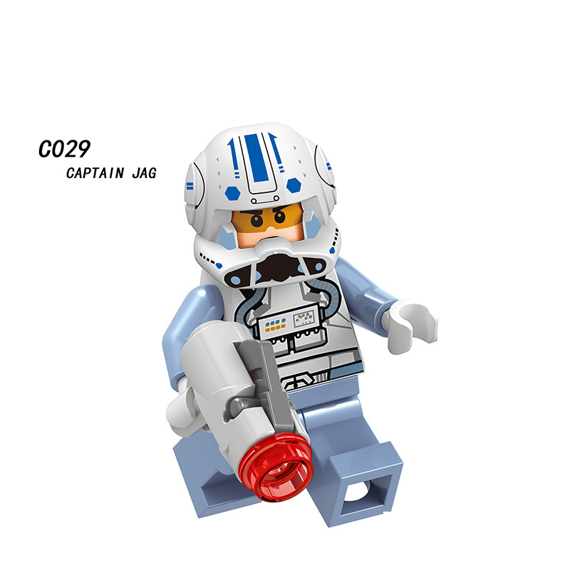 C023-030 Star Wars Minifigures Building Blocks Rey Skywalker First Order Official Sabine Wren Ahsoka Tano Kit Fisto Stormtrooper Action Mini Figures Assemble MOC DIY Weapon Game Bricks Educational Toys Gift for Children Boys Kids
