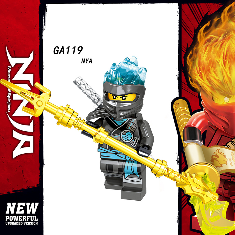 GA115-122 Enter the Ninjanomicon Masters of Spinjitzu Cartoon Game Minifigures Building Blocks Jay Zane Kal Lloyd Niya Cole Pyro snake Action Mini Figures Assemble MOC DIY Weapon Game Bricks Educational Toys Gift for Children Boys Kids
