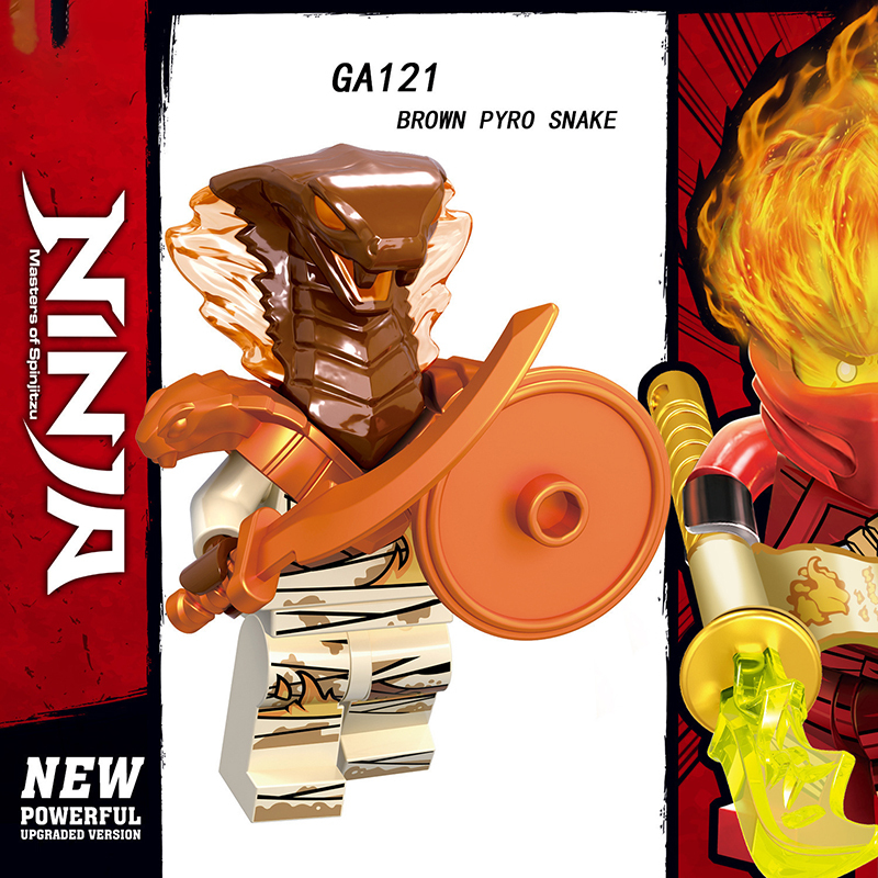 GA115-122 Enter the Ninjanomicon Masters of Spinjitzu Cartoon Game Minifigures Building Blocks Jay Zane Kal Lloyd Niya Cole Pyro snake Action Mini Figures Assemble MOC DIY Weapon Game Bricks Educational Toys Gift for Children Boys Kids