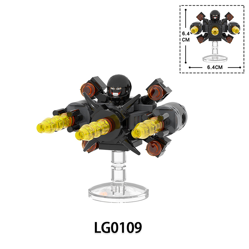 LG1014 Anime Games Skibidi Toilet Man Cameraman Speakerman Computerman Drillman Minifigs Action Figures Building Blocks Kids Toy