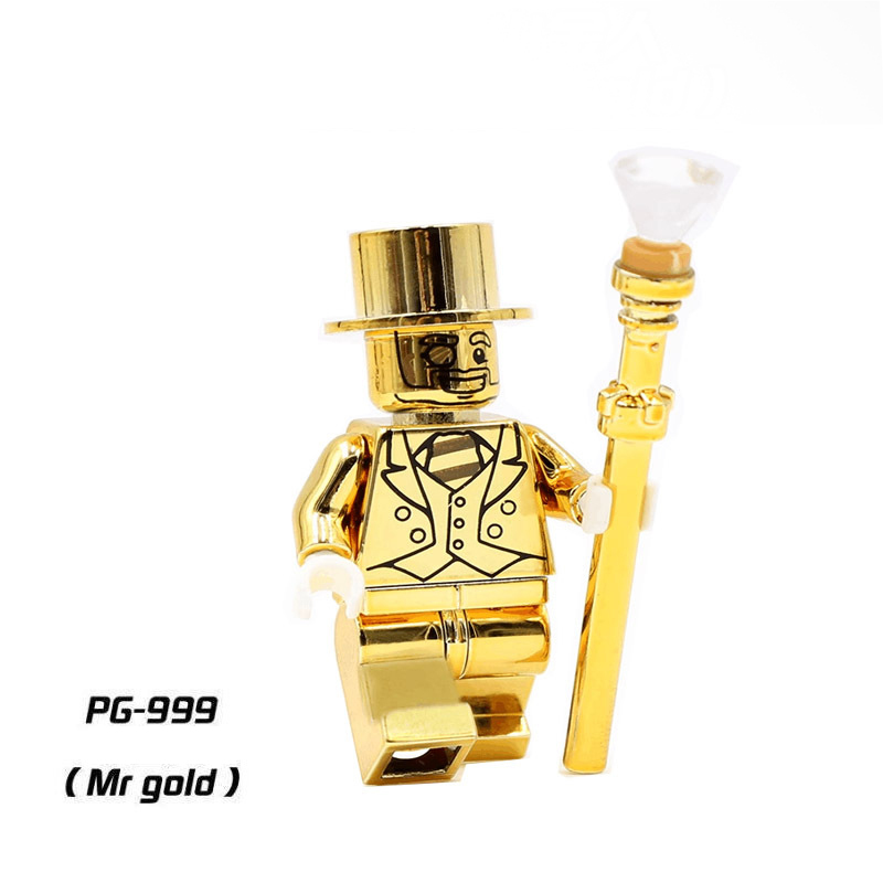 PG637 PG638 Star War Series C3POD Action Figures Robot Gilded Sliver Plate MOC Model Building Blocks Minifigs Children Gifts Toys