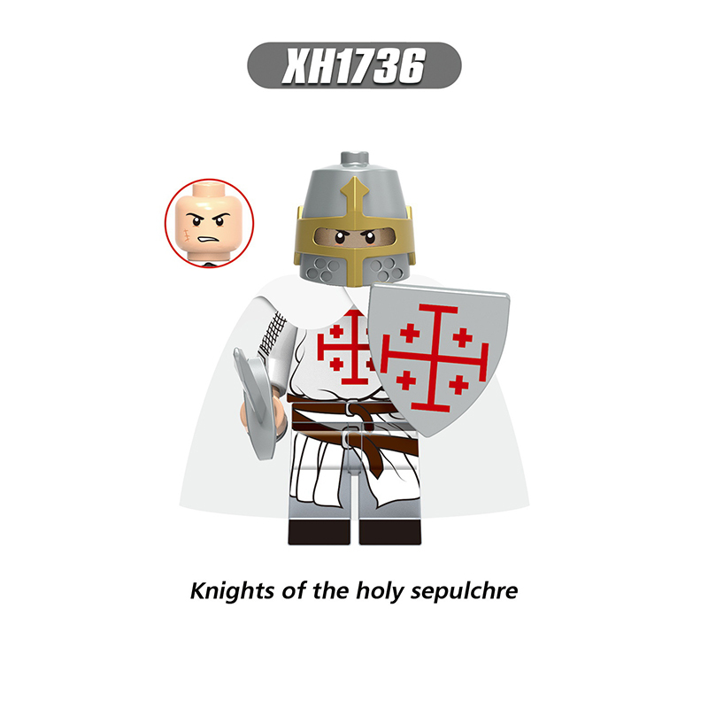 X0316 Medieval Military Soldiers Wars Minifigures Building Blocks Spartan Warrior Roman Centurion Hero of Sparta Teutonic Knights Knights Hospitaller Knights of The Holy Sepulchre Knights Templar Action Mini Figures Weapon Helmet Shield Bricks Toys kids