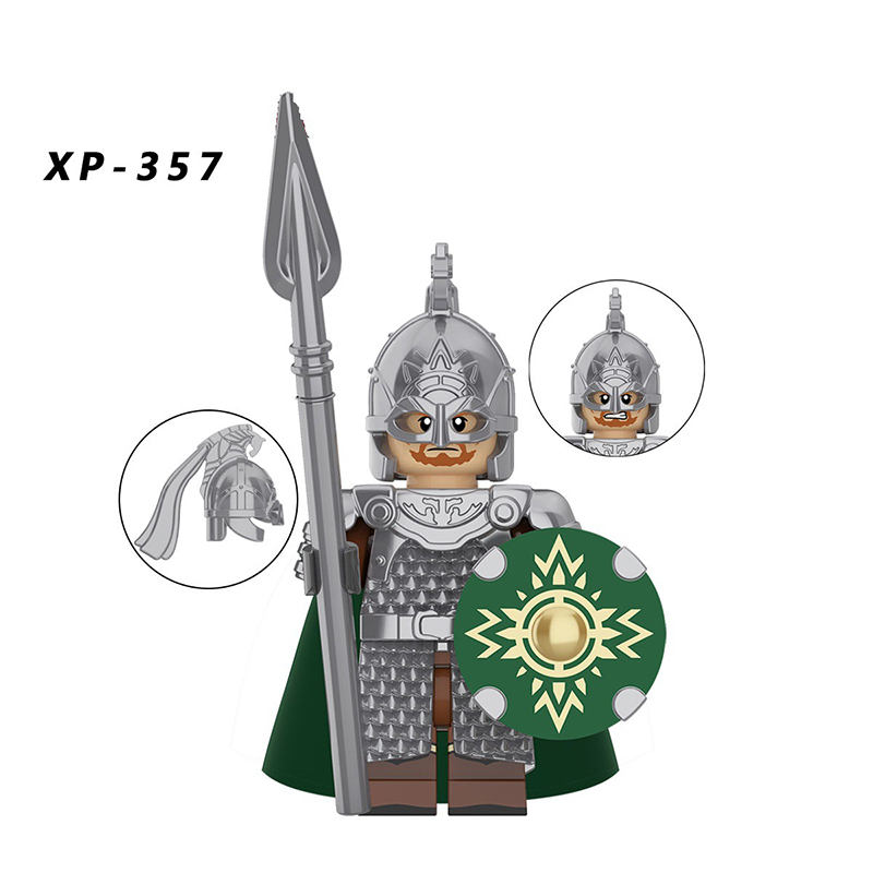 KT1046 Medieval Military Soldiers Minifigures Building Blocks Set Archer Guard of the Rohan Cavalry Royal Family Arrow Knight Warrior Mini Figures Weapon Helmet Shield Armor Sword Assemble DIY MOC Accessories Bricks Educational Toys Gift for Children