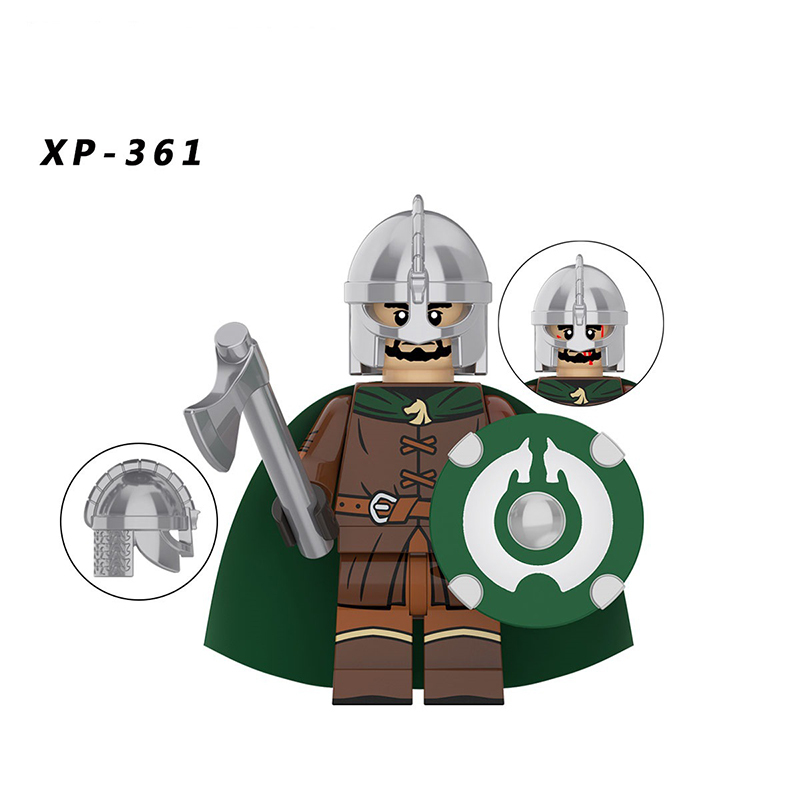 KT1046 Medieval Military Soldiers Minifigures Building Blocks Set Archer Guard of the Rohan Cavalry Royal Family Arrow Knight Warrior Mini Figures Weapon Helmet Shield Armor Sword Assemble DIY MOC Accessories Bricks Educational Toys Gift for Children