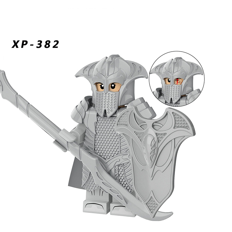 KT1050 Lord of the Rings LOTR Hobbit Wars Minifigures Building Blocks Mini Figures Elves Warrior Knight Action Mini Figures Weapon Helmet Shield Armor Sword Assemble DIY MOC Accessories Bricks Educational Toys Gift for Children