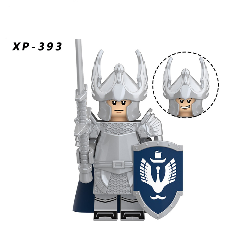 KT1051 Medieval Military Soldiers Minifigures Building Blocks Kit Royal Family Archer Arrow Guard of the Rohan Cavalry Action Mini Figures Weapon Helmet Shield Armor Sword Assemble DIY MOC Accessories Bricks Educational Toys Gift for Children