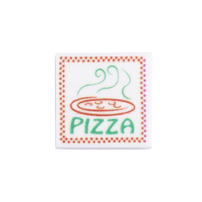 MOC City Food Series Minifigures Pizza Hamburger Building Blocks Parts Picnic DIY Accessories Bricks Model Toys For Children