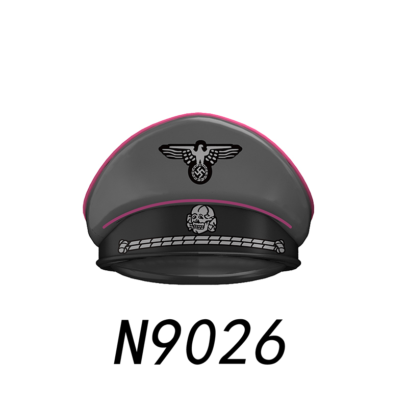 WW2 Military German Helmet Building Blocks Army Officer Soldier Figures Hat Head Coat War Accessories Weapon Gun Bricks Gift Boy