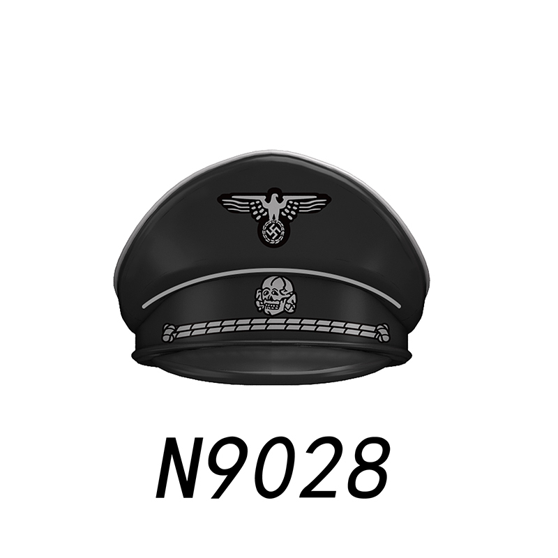WW2 Military German Helmet Building Blocks Army Officer Soldier Figures Hat Head Coat War Accessories Weapon Gun Bricks Gift Boy