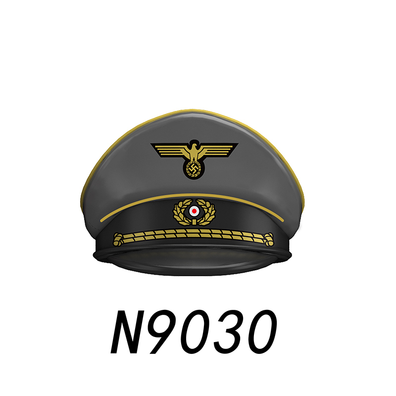 WW2 Military German Helmet Building Blocks Army Officer Soldier Figures Hat Head Coat War Accessories Weapon Gun Bricks Gift Boy