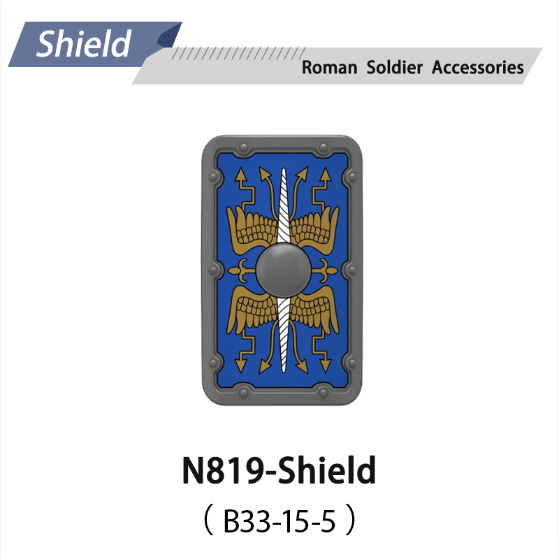 N818-832 Medieval Series Ancient Roman Shield Heavy Infantry Minifigs Building Blocks Crossbowaman Centurion Weapon Sword Shield Toys Boys