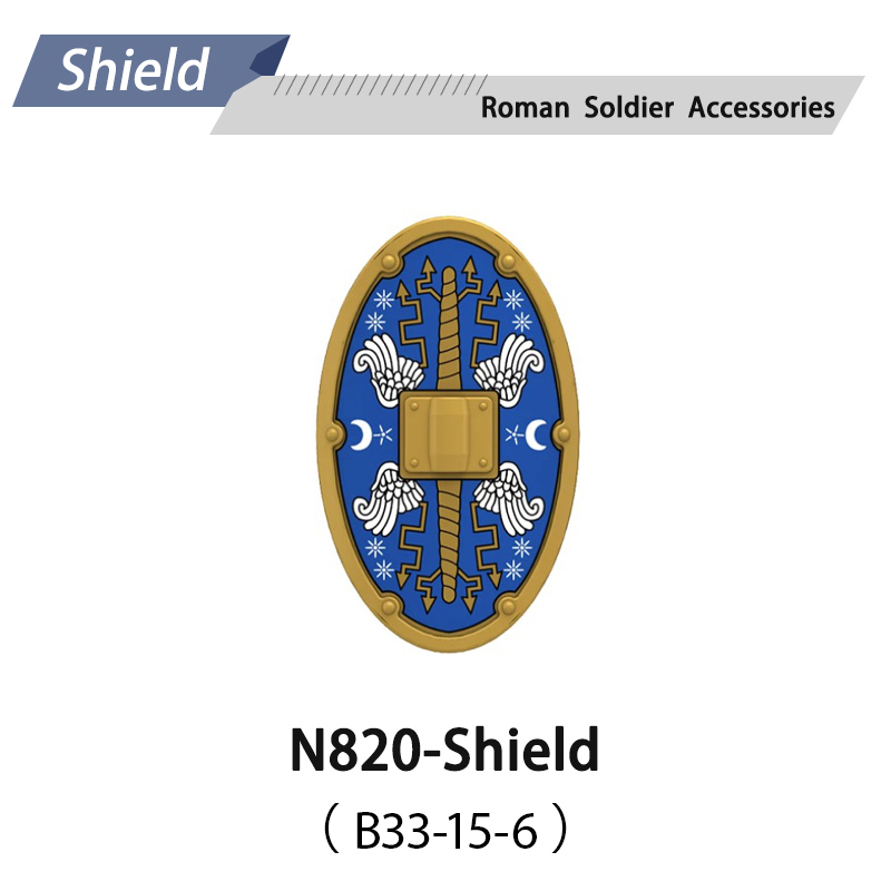 N818-832 Medieval Series Ancient Roman Shield Heavy Infantry Minifigs Building Blocks Crossbowaman Centurion Weapon Sword Shield Toys Boys