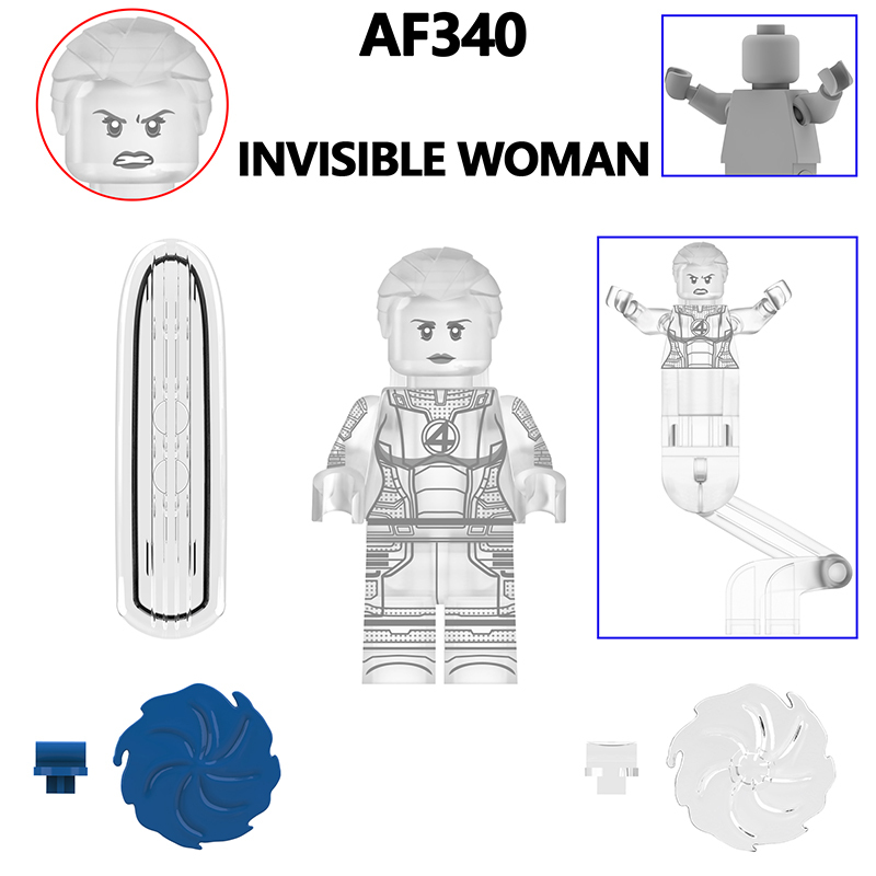 AF333-341 Movie DC Fantastic Four Mister Fantastic Minifigs Action Figure Sliver Surfer Building Blocks Annihilus Children Gifts Toys