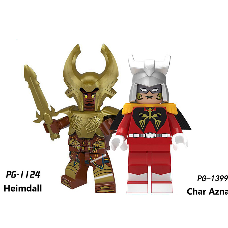 WM467 Game Heroes Series Heimdall Action Figures Myth Weapon Building Blocks Mecha Sword Weapon Compatible Children Gifts Toys