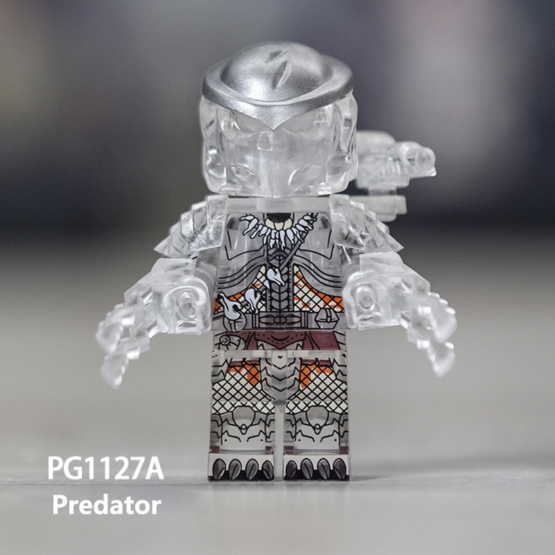 PG8254 Alien Movie Series Predator Model Building Blocks Mini Action Figures Assemble Blood Robot Collection Children Gifts Toys