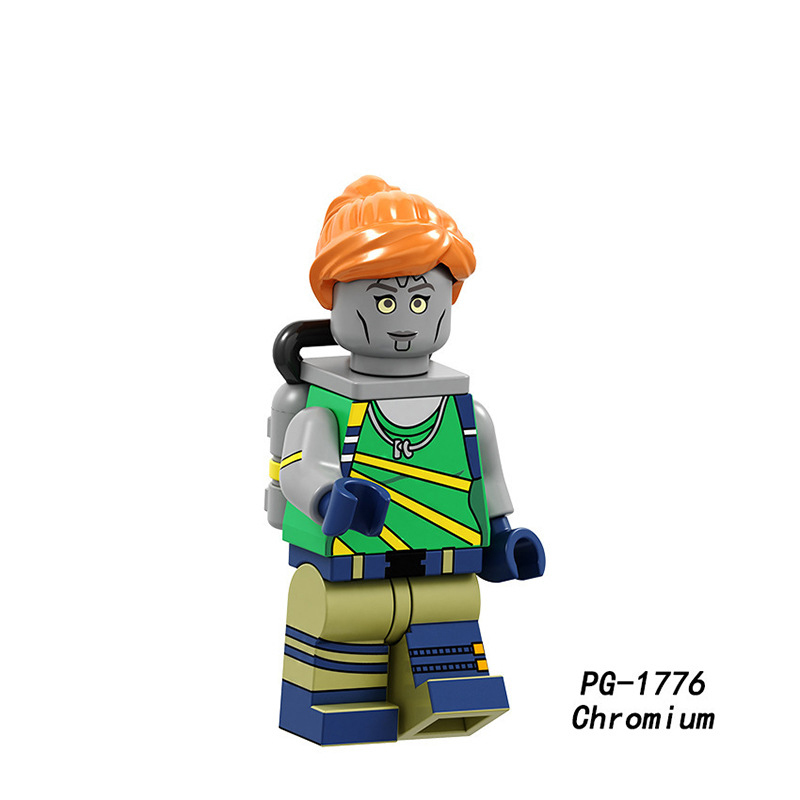 PG8202 Cartoon Anime Fortnite Action Figures Epic Games Omega Default Skin No.2 Minifig Building Block Children Gifts Boys Toys