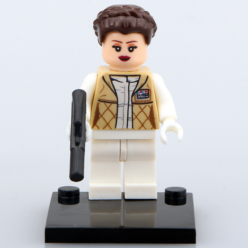 X0144 Star Wars Leia Clone Storm Troopers Action Figures Building Blocks Obi Wan Pilot Minifigs Lightsaber Children Toys Boys Gifts