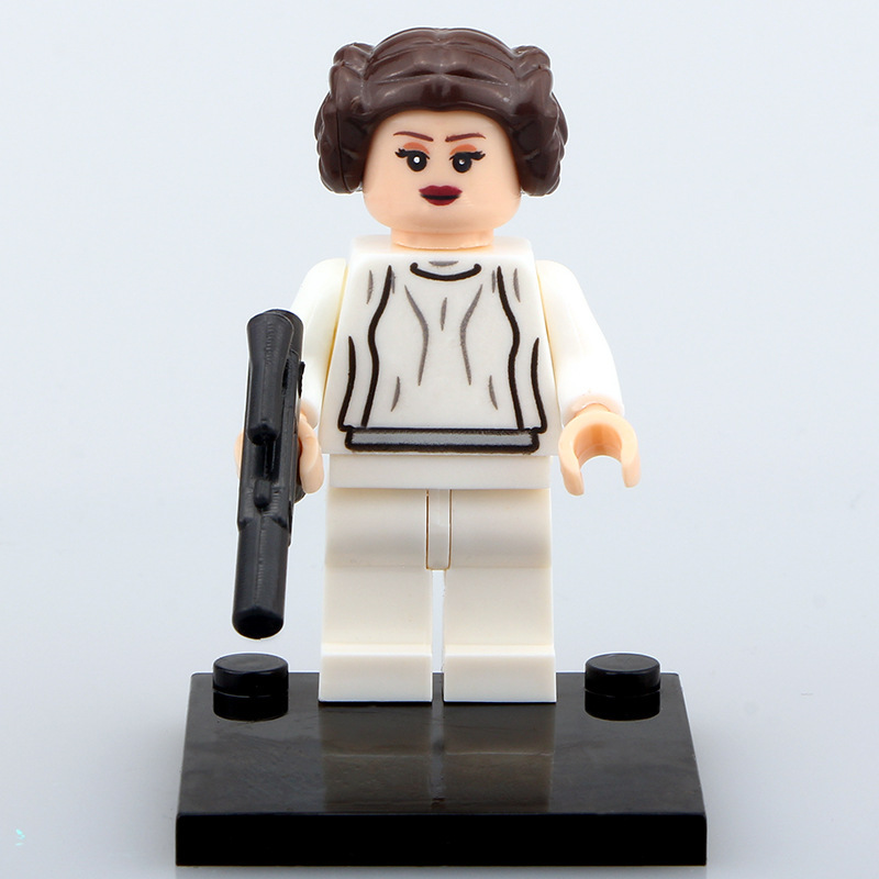 X0144 Star Wars Leia Clone Storm Troopers Action Figures Building Blocks Obi Wan Pilot Minifigs Lightsaber Children Toys Boys Gifts