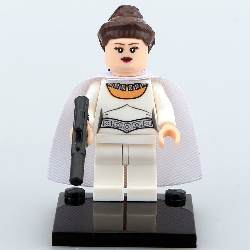 X0144 Star Wars Leia Clone Storm Troopers Action Figures Building Blocks Obi Wan Pilot Minifigs Lightsaber Children Toys Boys Gifts