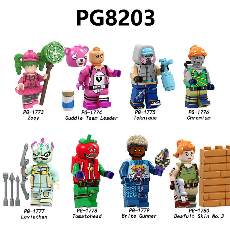 PG8202 Cartoon Anime Fortnite Action Figures Epic Games Omega Default Skin No.2 Minifig Building Block Children Gifts Boys Toys