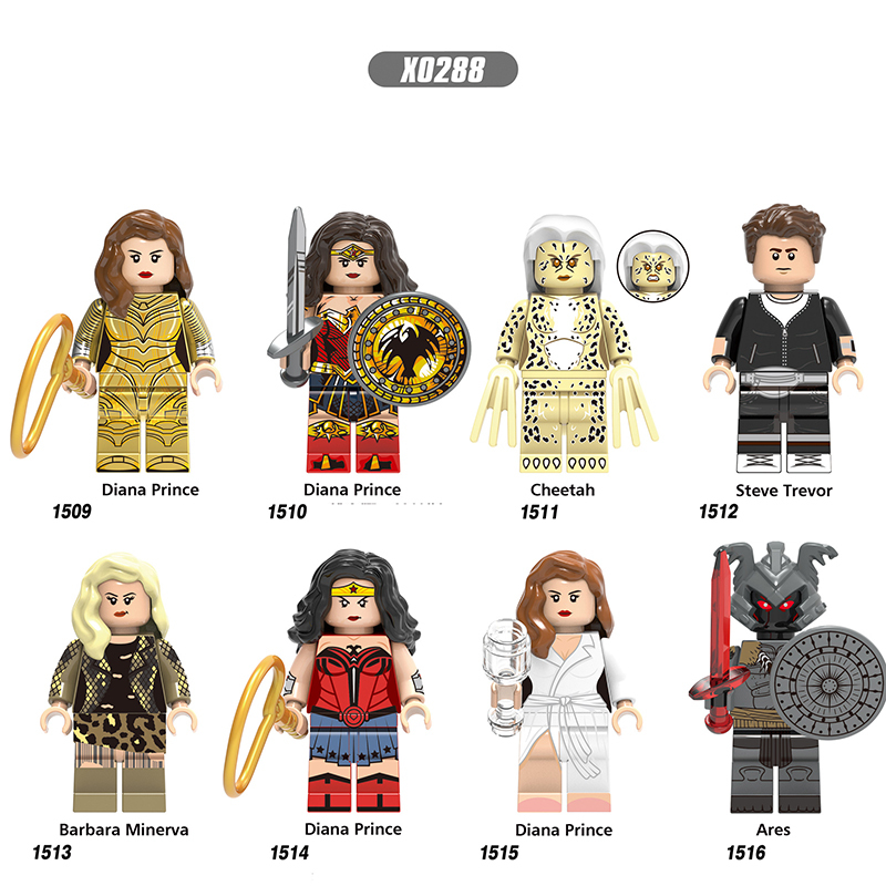 WM6100 Marvel Hero Series Wonder Woman Building Blocks DC Diana Prince Action Figures Collection Children Gifts Toys WM2045-2048
