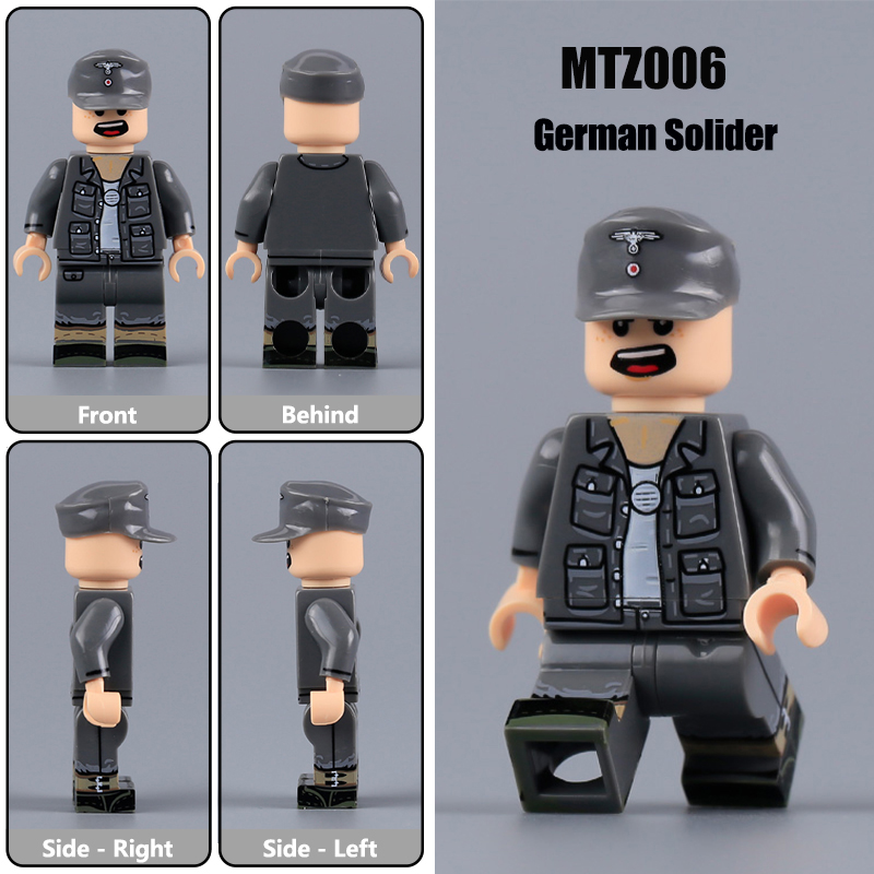 Military German Soliders Action Figures SS Dot44 War Accessories