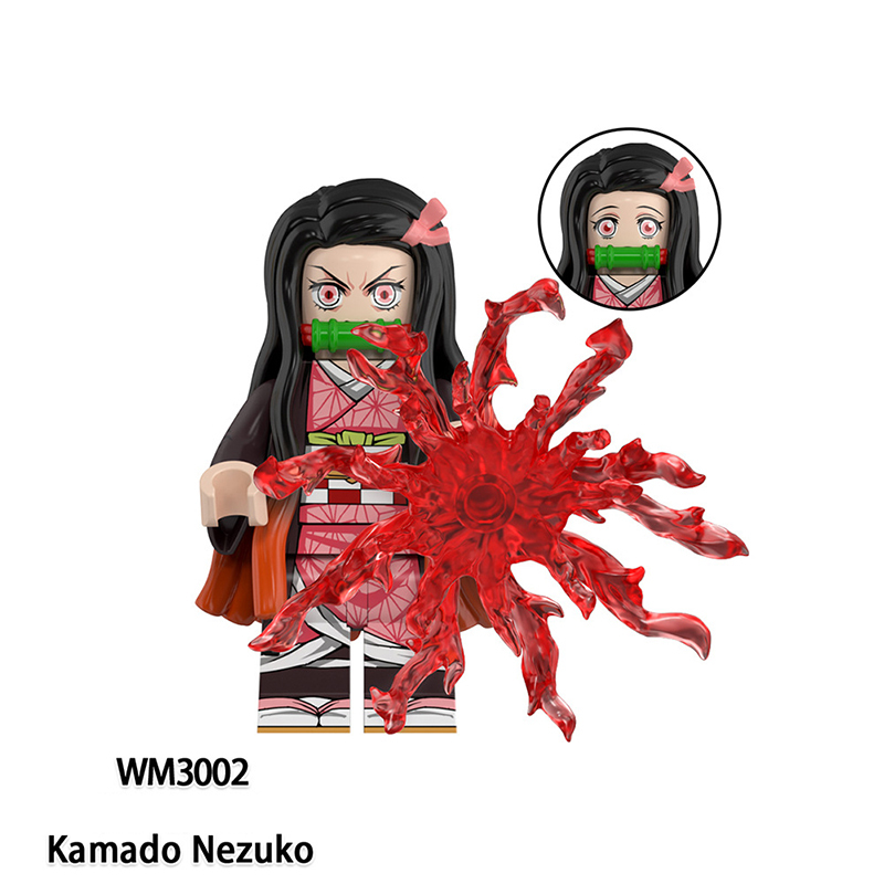 WM6218 Naruto Aeries Anime Shinazugawa Sanemi Minifigs Building Blocks Hashibira Inosuke Kokushibo Action Figures Children Toys Gifts