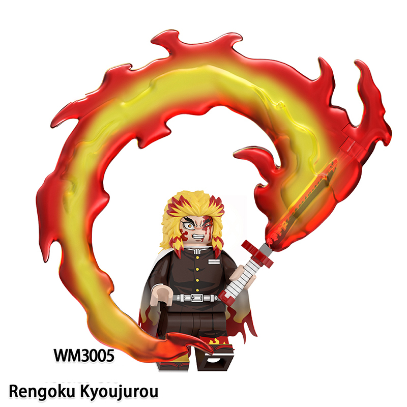 WM6218 Naruto Aeries Anime Shinazugawa Sanemi Minifigs Building Blocks Hashibira Inosuke Kokushibo Action Figures Children Toys Gifts