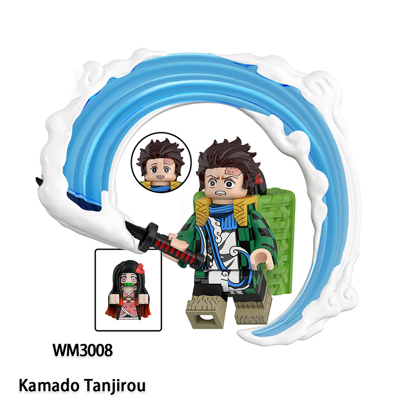 WM6218 Naruto Aeries Anime Shinazugawa Sanemi Minifigs Building Blocks Hashibira Inosuke Kokushibo Action Figures Children Toys Gifts