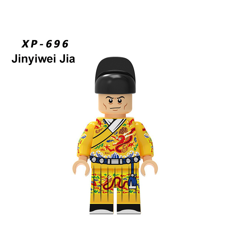 KT1096 Medieval soldier Minifigures Building Blocks Tang Dynasty Armor LiBai Compatible Action Mini Figures Assemble Educational Toys Gift