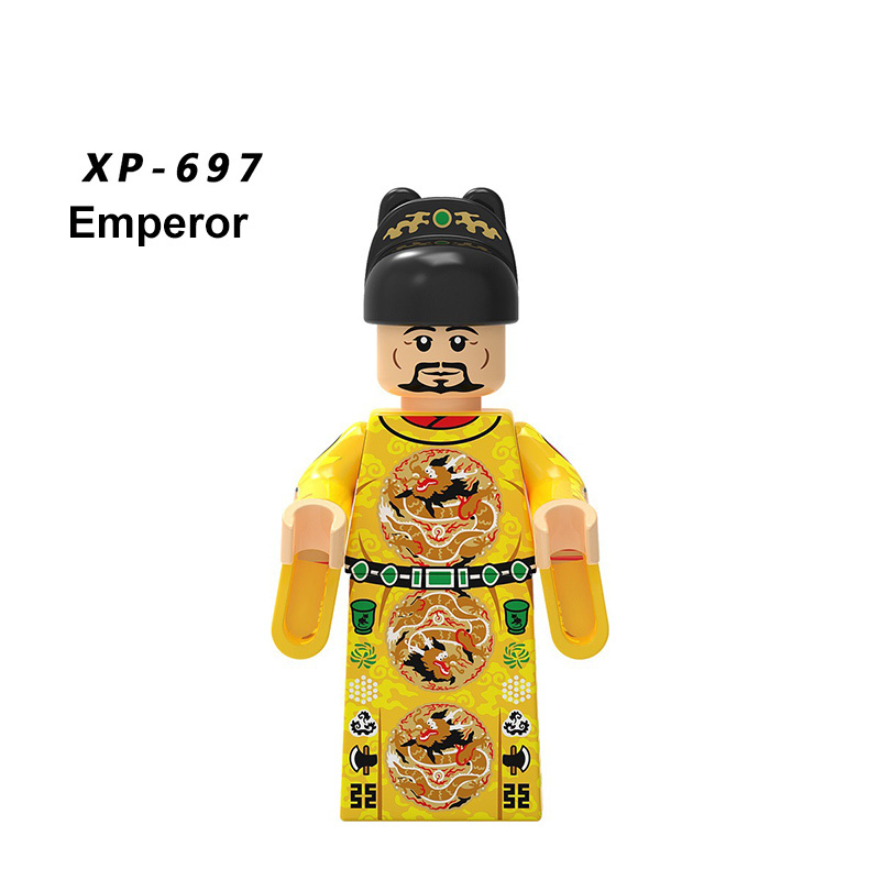 KT1096 Medieval soldier Minifigures Building Blocks Tang Dynasty Armor LiBai Compatible Action Mini Figures Assemble Educational Toys Gift