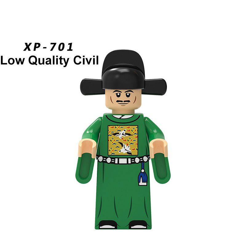 KT1096 Medieval soldier Minifigures Building Blocks Tang Dynasty Armor LiBai Compatible Action Mini Figures Assemble Educational Toys Gift