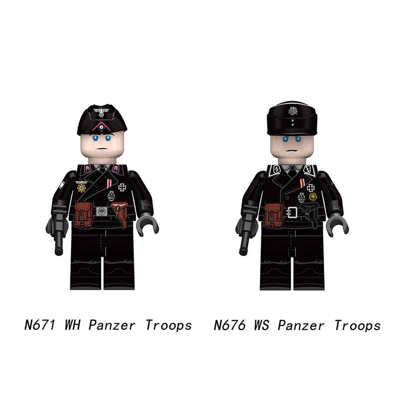 WW2 Germany Military Soldier WH Panzer Troops WS Minifigs Bricks