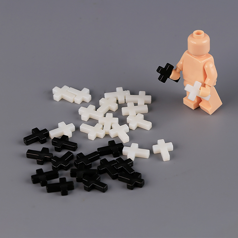MOC Halloween Vampire Cross Accessories Building Blocks Fear Graveyard Cemetery Tombstone Casket Compatible Bricks Toys Boys Gifts