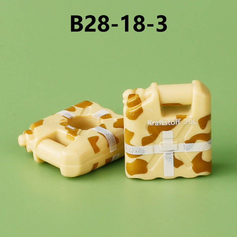 MOC WW2 Military Oil Drum Fuel Tank Printed Building Blocks Weapons Soldiers Accessories War Scene Accessories Bricks Toys Boys