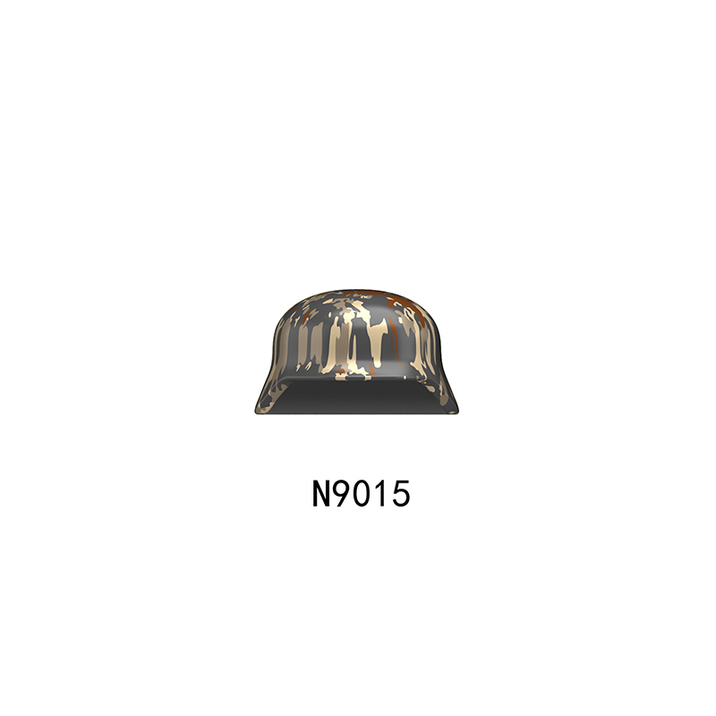 N9026-9030 WW2 Military German Wide Brim Helmet Building Blocks Army Officer Soldier Figures Hat Head Coat War Accessories Weapon Gun Bricks Gift Boy