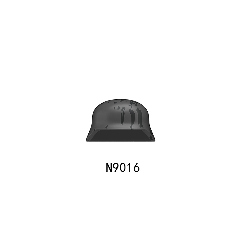 N9026-9030 WW2 Military German Wide Brim Helmet Building Blocks Army Officer Soldier Figures Hat Head Coat War Accessories Weapon Gun Bricks Gift Boy