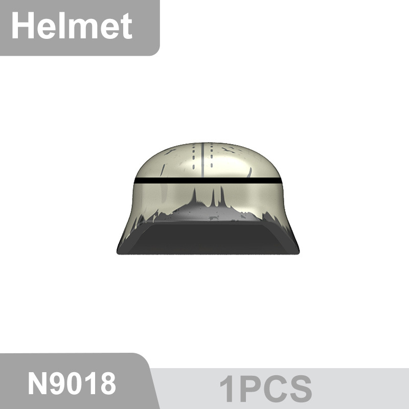 N9015-9025 WW2 Military German M35 Camouflage Helmet Building Blocks Army Officer Soldier Figures Hat Head Coat War Accessories Weapon Gun Bricks Gift Boy